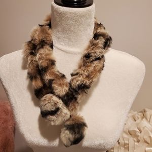 Fur scarf collar - Daniel real rabbit fur